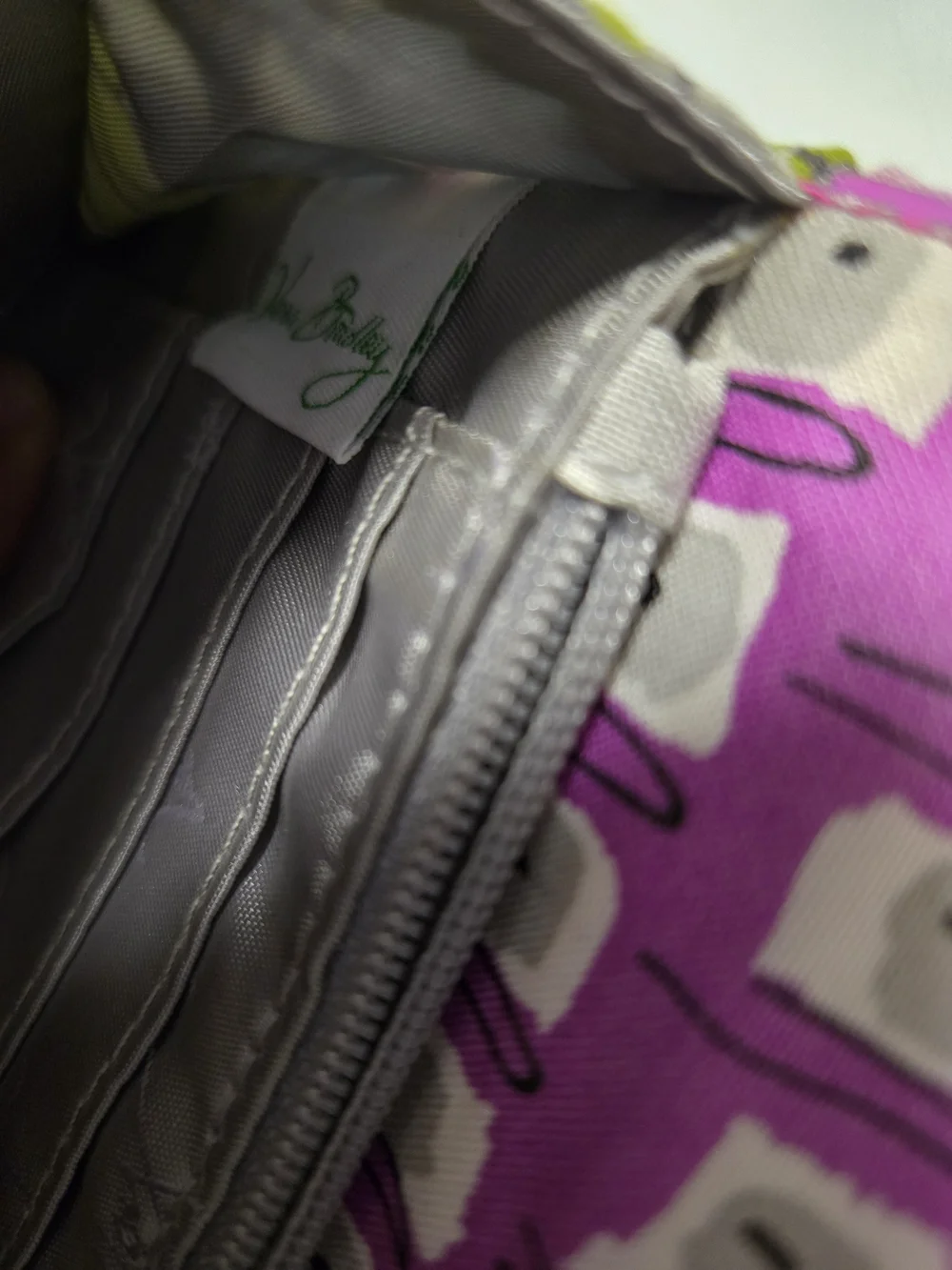 Vera Bradley Floral Wallet Clutch - Gray Purple & Green - Picture 6 of 6